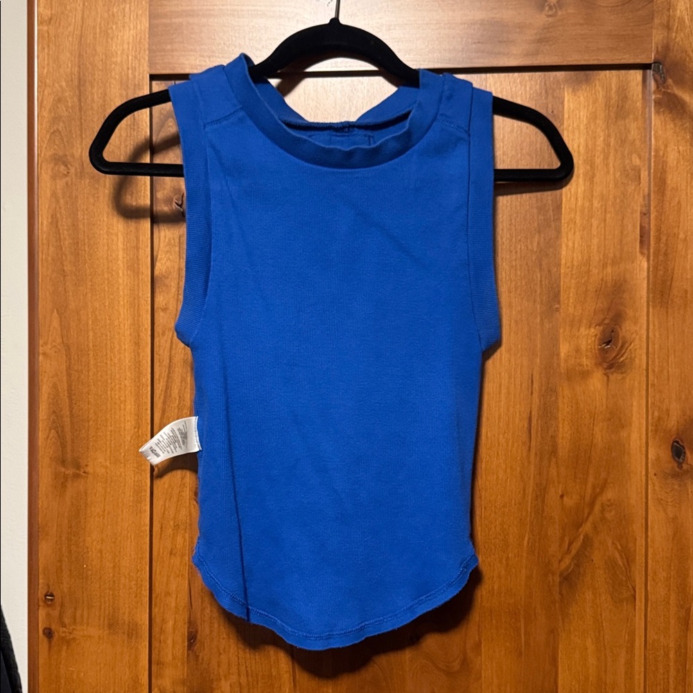 Free People Blue Sleeveless Top